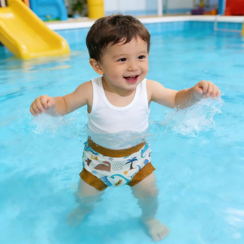 Eezkoala Leakproof Baby Swim Diaper Washable High Waist Nappies