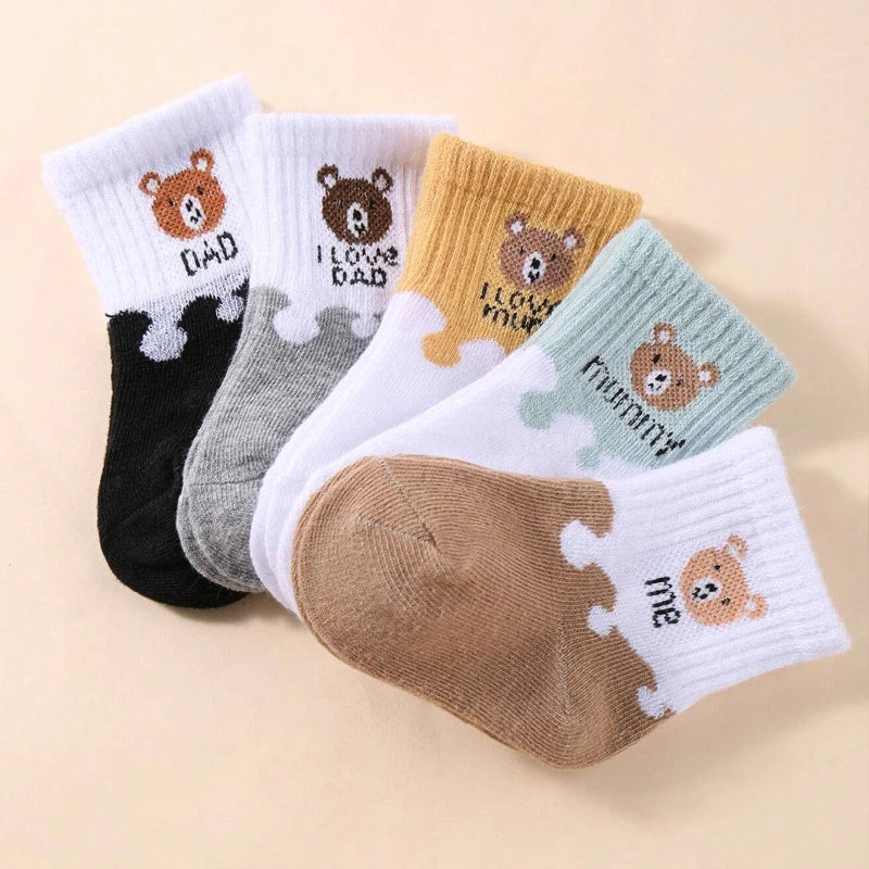 5 Pairs Baby Socks Low Cut Ankle Stretch Boys Girls