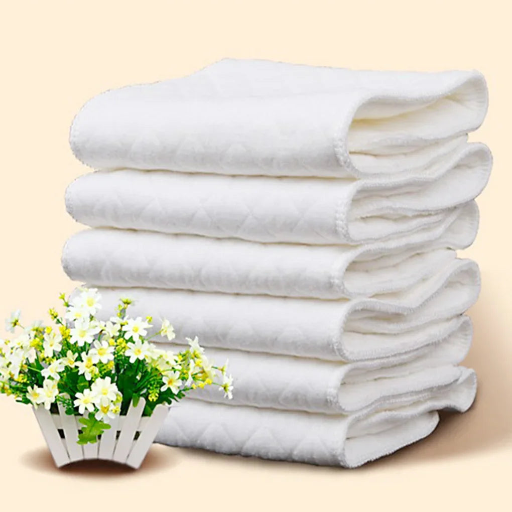 Reusable Cotton Baby Diapers 10 Pack Changing Pads for Infants