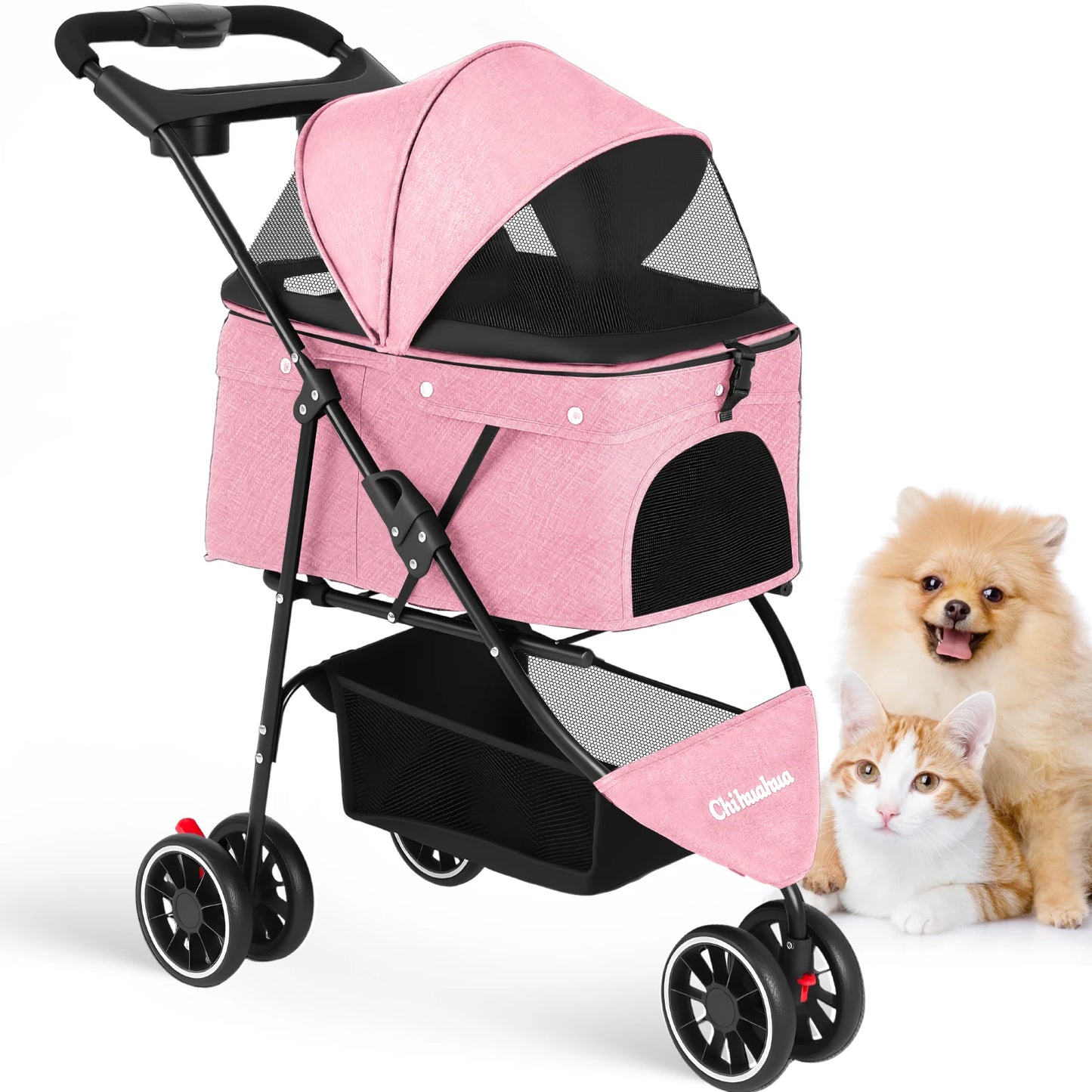 Chihuahua Portable Foldable Pet Stroller For Dogs And Cats