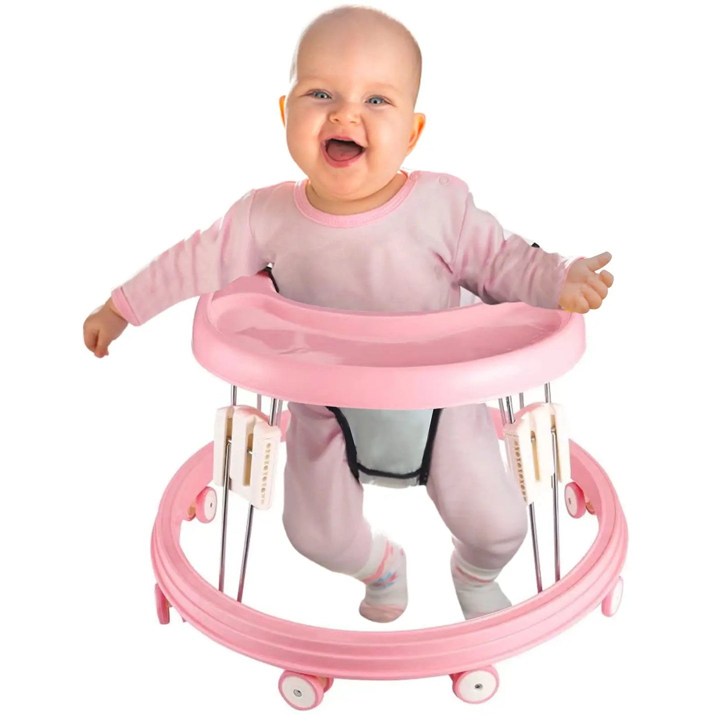 Foldable Baby Walker With Anti Roll Over 5 Levels Portable