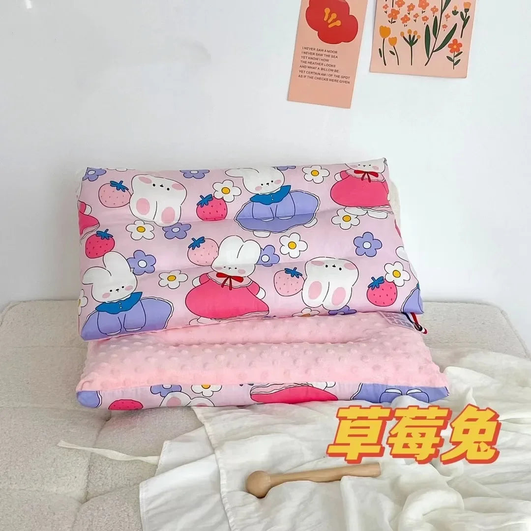 Soft Velvet Baby Pillow for Newborn Sleep and Head Support