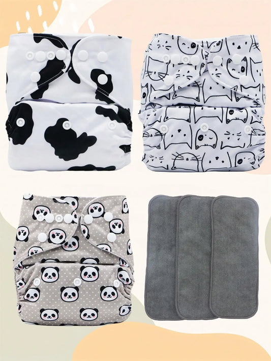 Baby Cloth Diapers With Microfiber Inserts For Newborns And Toddlers