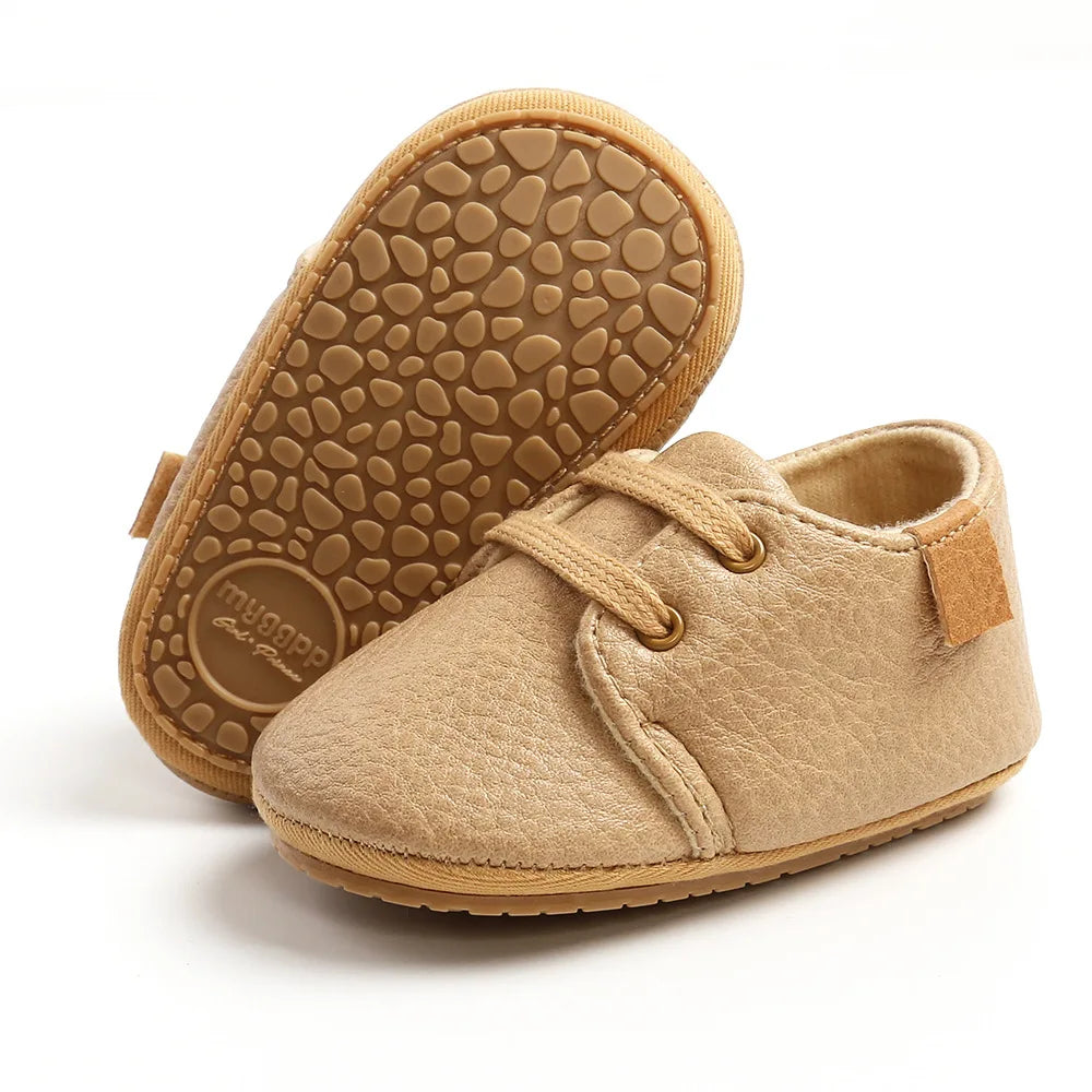Meckior Baby First Walkers Moccasins Anti Slip Rubber Sole