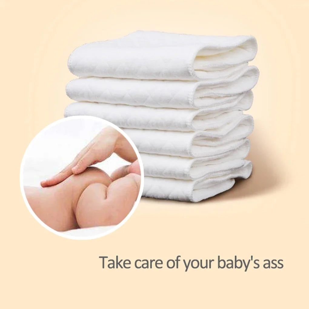 Reusable Cotton Baby Diapers 10 Pack Changing Pads for Infants