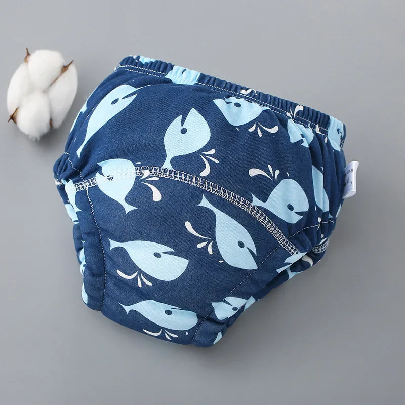 Baby Waterproof Potty Training Pants For Toddlers Reusable Cotton Nappies Unisex