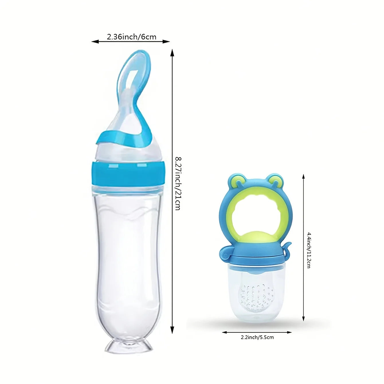 Roroy 7 Piece Baby Feeding Set With Silicone Bottles Nipples