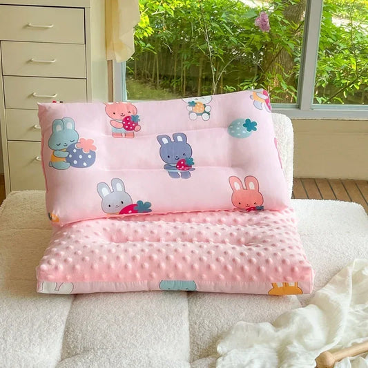 Soft Velvet Baby Pillow for Newborn Sleep and Head Support