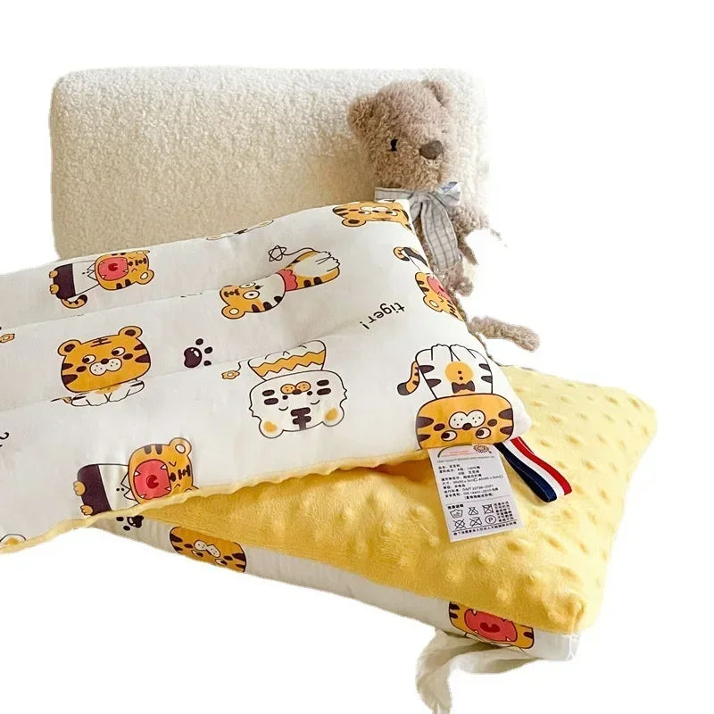 Soft Velvet Baby Pillow for Newborn Sleep and Head Support