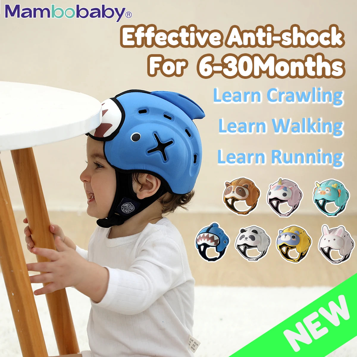 Mambobaby Anti Shock Baby Helmet Head Protection For Toddler